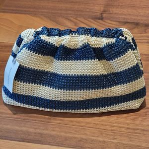 Striped Navy and Cream Women's Bag